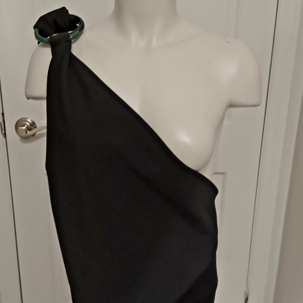 Rachel Comey Black One-Shoulder Wrap